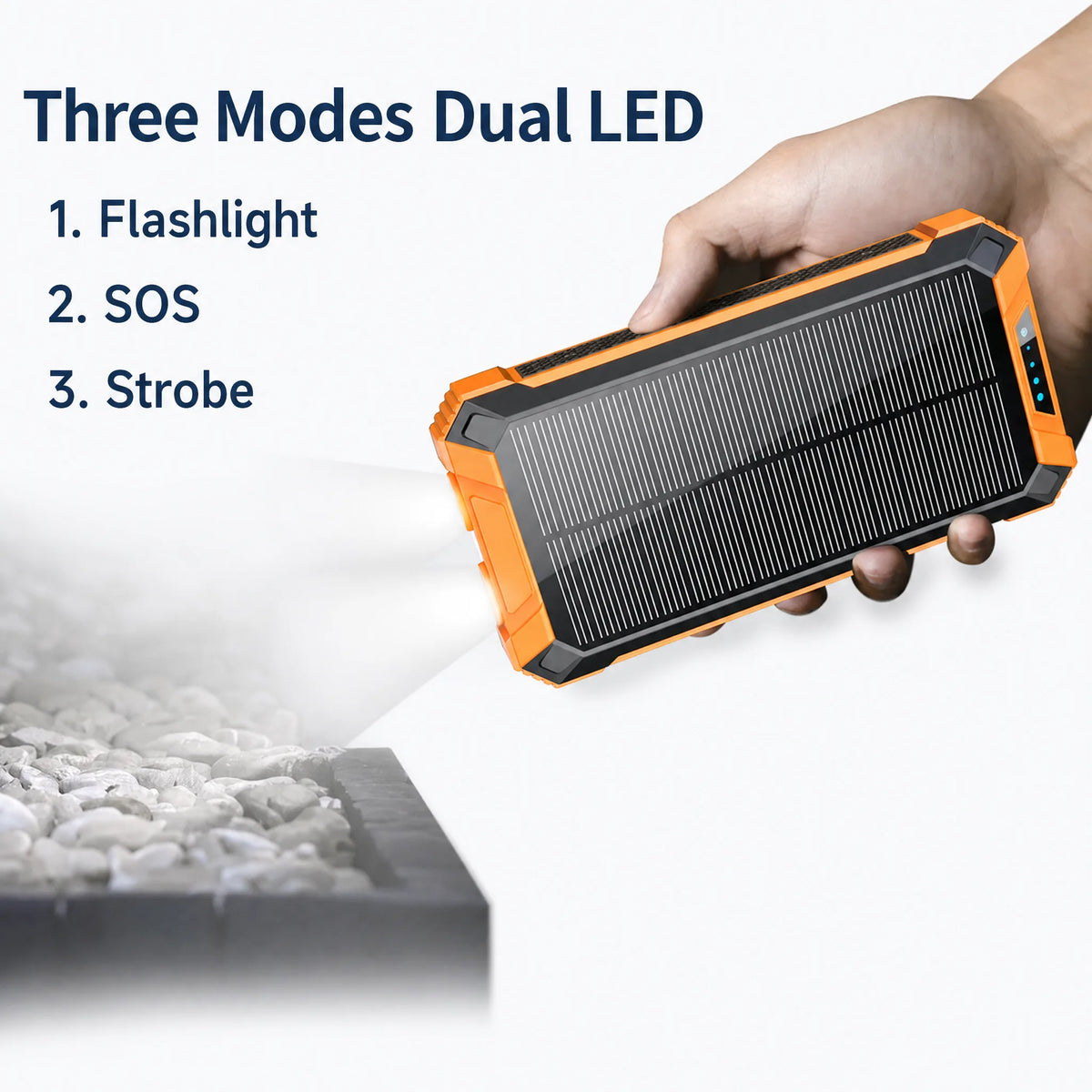 Three lighting modes on the dual LED panels