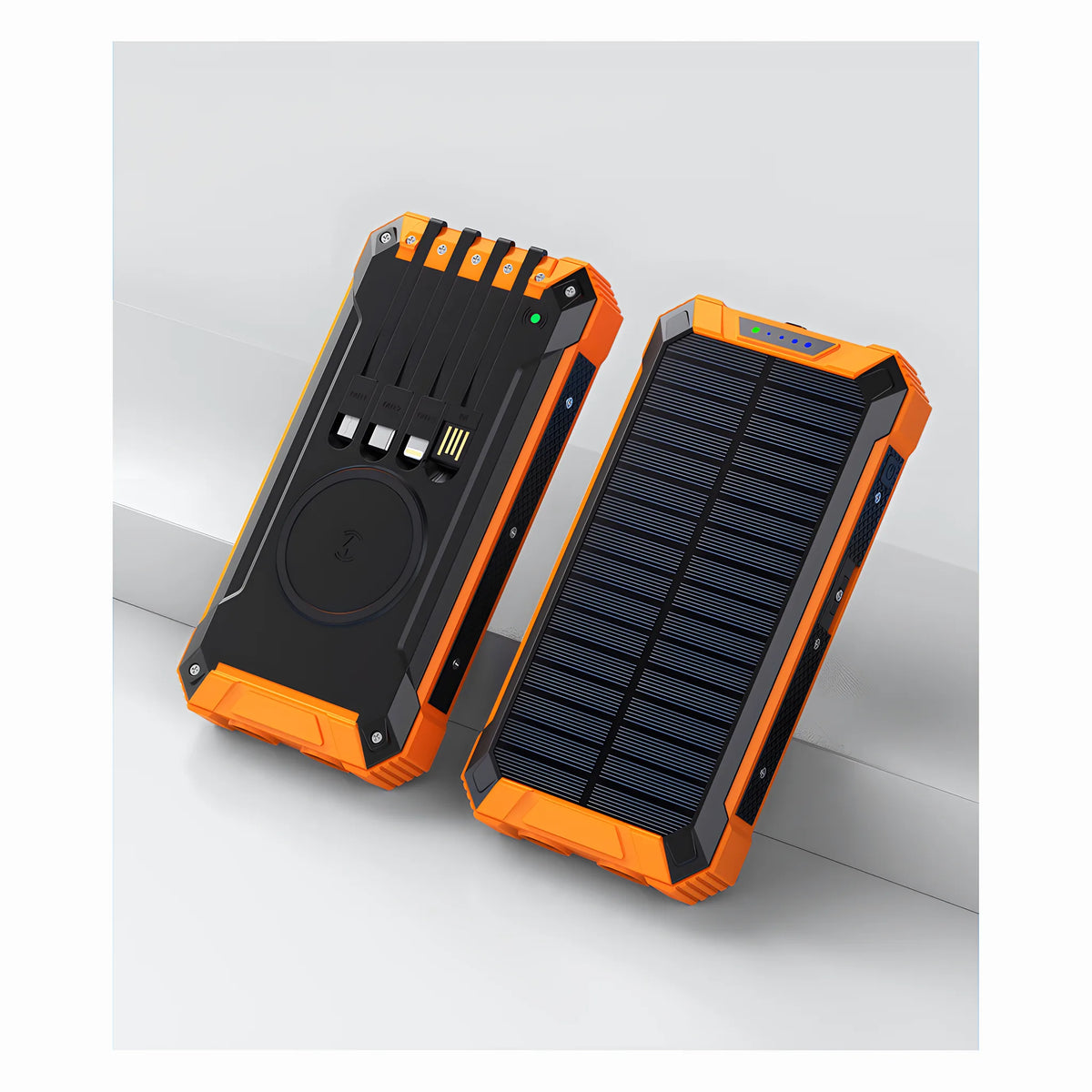 SUNDRAW S1 solar power bank in orange and black