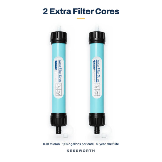 Two spare CLEARDRAW G1 filter cores, 0.01 micron, 1057 gallons each