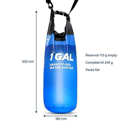 CLEARDRAW G1 reservoir dimensions 430 by 180 mm, 113 g empty, 245 g complete kit
