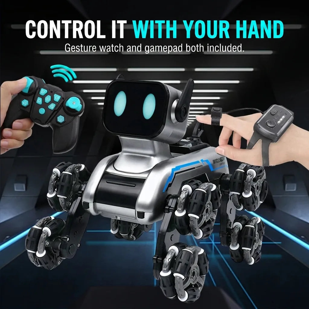 Contrôle le chien robot avec ta main - montre gestuelle et manette incluses