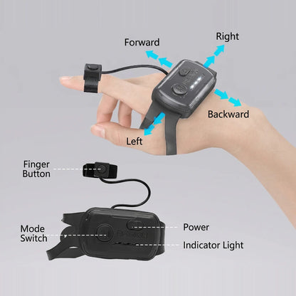 Contrôle par bracelet gestuel au poignet - incline et agite pour avancer, reculer, gauche, droite